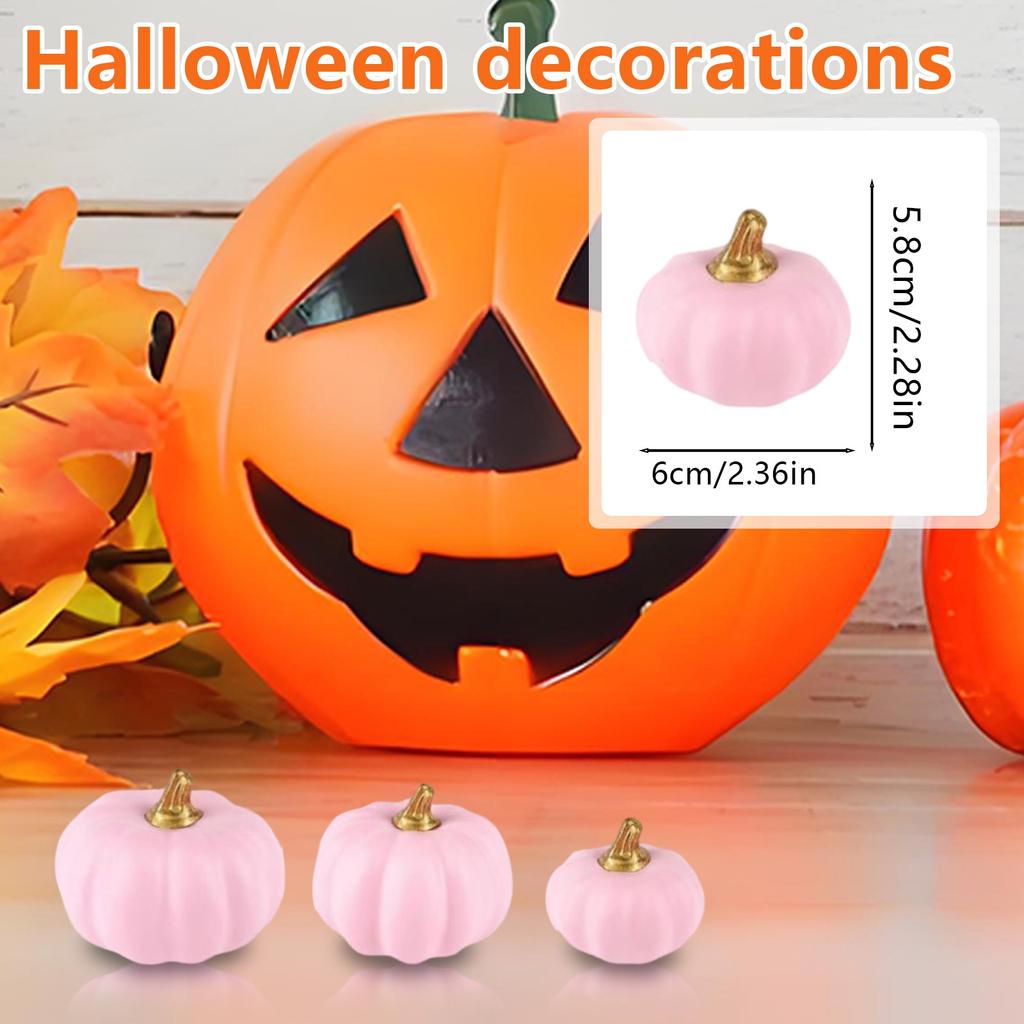 12pcs Simulation Pumpkin Model Pinks Foam Pumpkin Suit