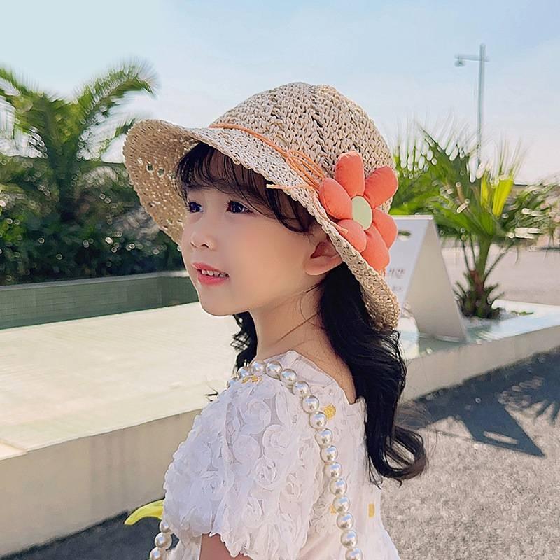 Childrens Straw Hat Summer Sun Protection With Wide Brim And Breathable Design For Girls And Babies