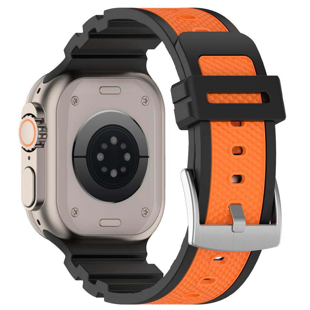 Silicone Band for Apple Watch Series 10 9 8 7 SE 6 5 4 3 2 1 42mm 41mm 40mm 38mm Dual Color Watch Strap
