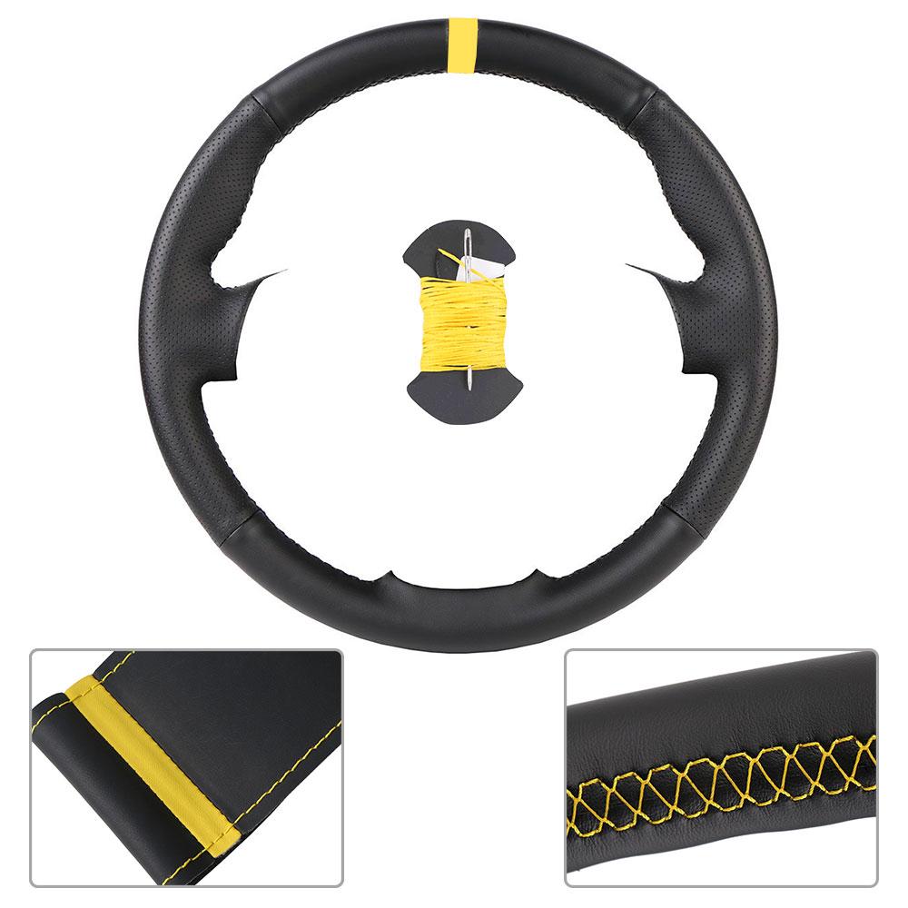 Car Steering Wheel Cover For Jeep Compass Grand Cherokee Wrangler Patriot 2012-2014 Soft Suede Leather Steering Wheel Hand-sewn