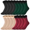 6/8/10Pairs/Lot Solid Color Winter Warm Men Women Socks Thicken Thermal Socks Soft Plus Velvet Socks Casual Home Floor Snow Sock