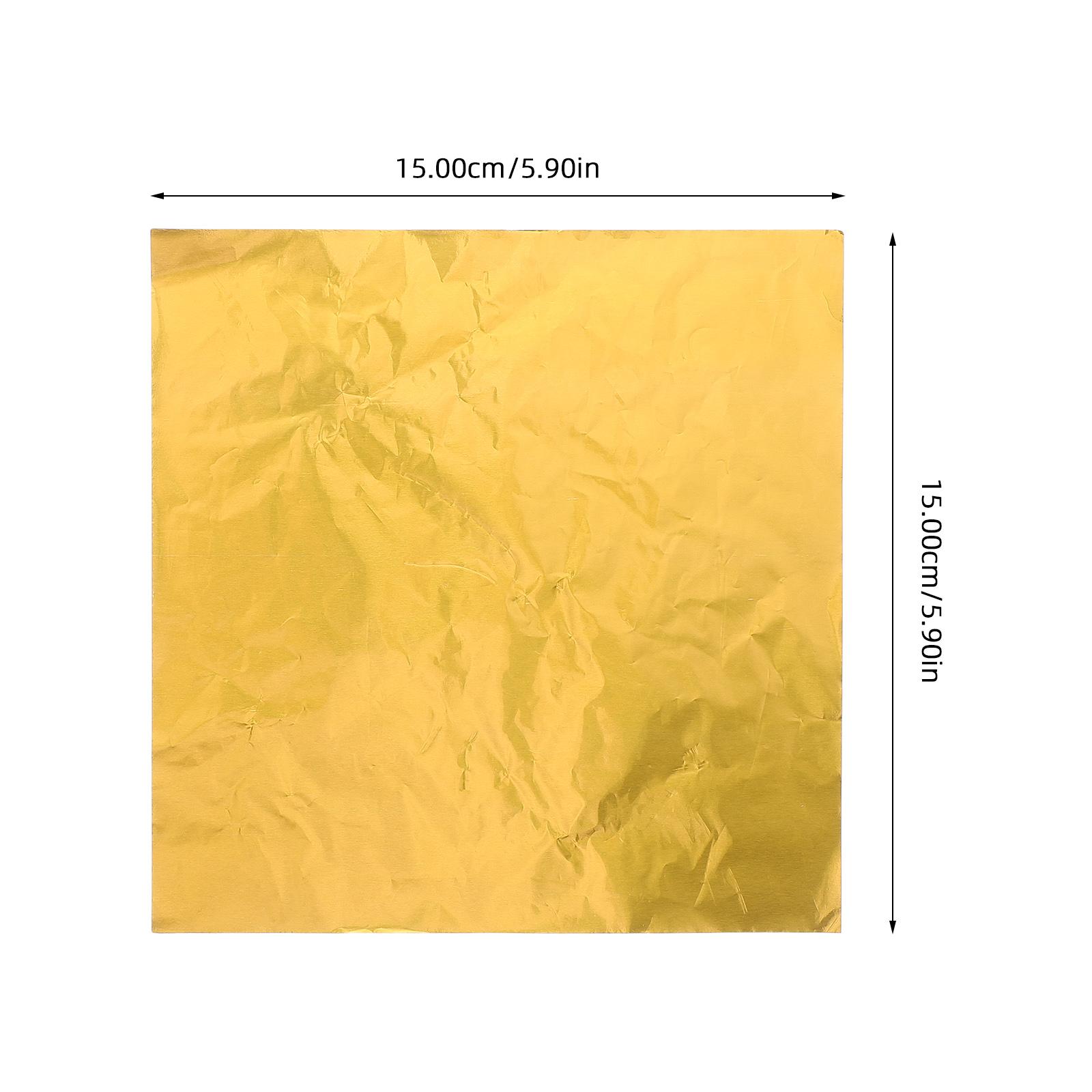 

100Pcs Aluminum Foil Candy Wrappers Chocolate Packaging Small Citrus Wrapping Paper for Homemade Treats Celebration золотистый