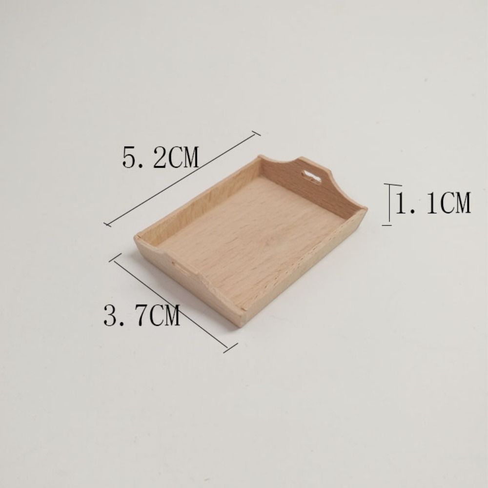 

8 Styles Wooden Decorative Plate 1/12 Chairs Model Toys Accessories Dollhouse Decoration 5.2x3.7x1.1cm
