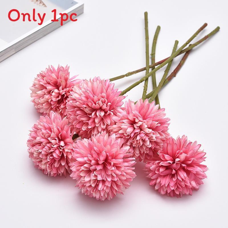 Chrysanthemum Ball Silk Artificial Flower For Wedding Party Home Decor Photography Prop