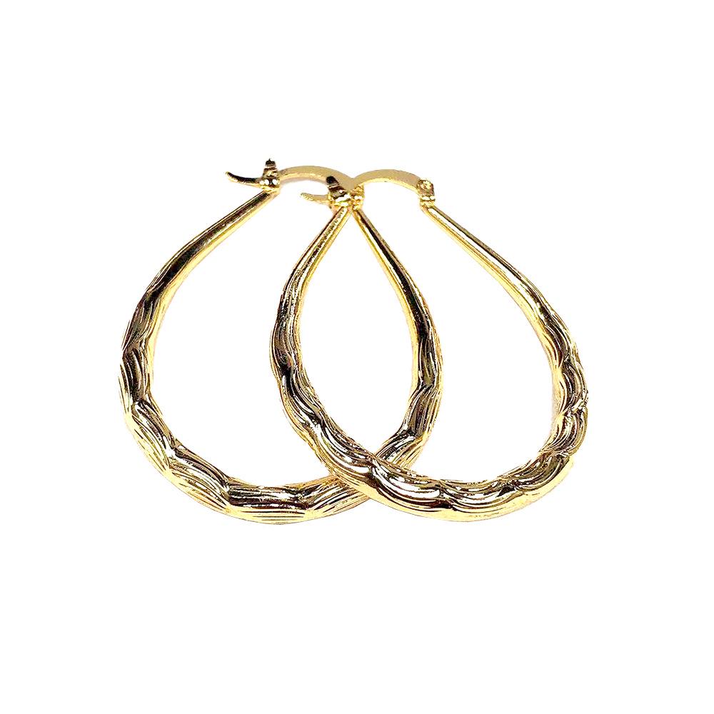 Silver-Plated Large Hoop Earrings - European & American Fashion Jewelry for Women