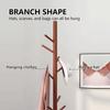 Solid Wood Coat Rack, Floor-standing Wardrobe Hanger, Home-use Simple Clothes Drying Stand, Room Bag Hanging Rack