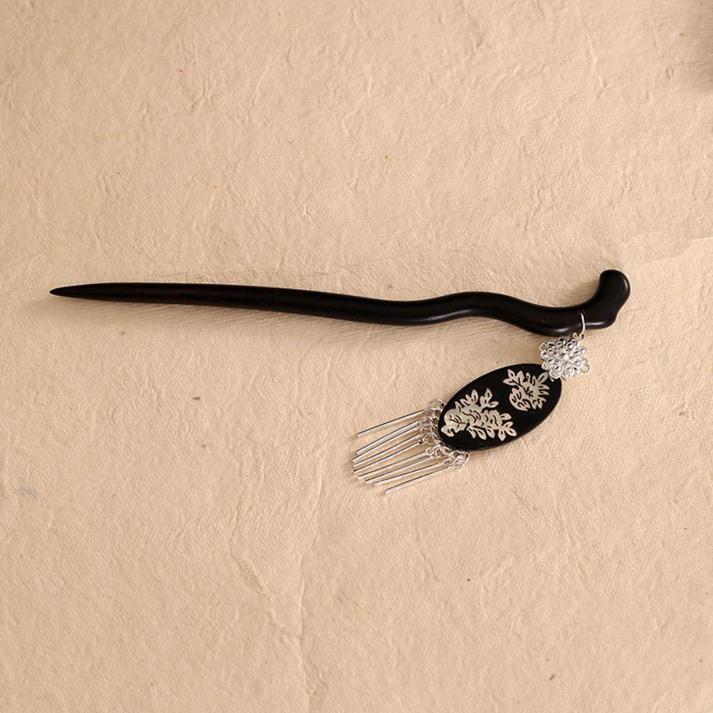 

Wood Chinese Style Hairpin Wooden Hanfu Headwear Sandalwood Hair Stick Hairstyle Design Tool Style 1