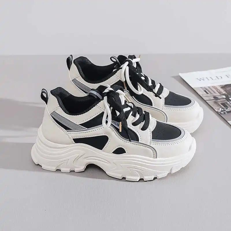 Fashion Fall Spring-autumn Women's Sneakers Size 42 Shoes Boot Boots Sneakers Sports Unique Shuse Sapa Trending Wide Foot