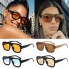 Car Sunglasse 4pcs Square Big Frame Popular Sunglasses Lady Retro Glasses Outdoors Sport Riding Goggle Sunscreen Polygon Eyewear