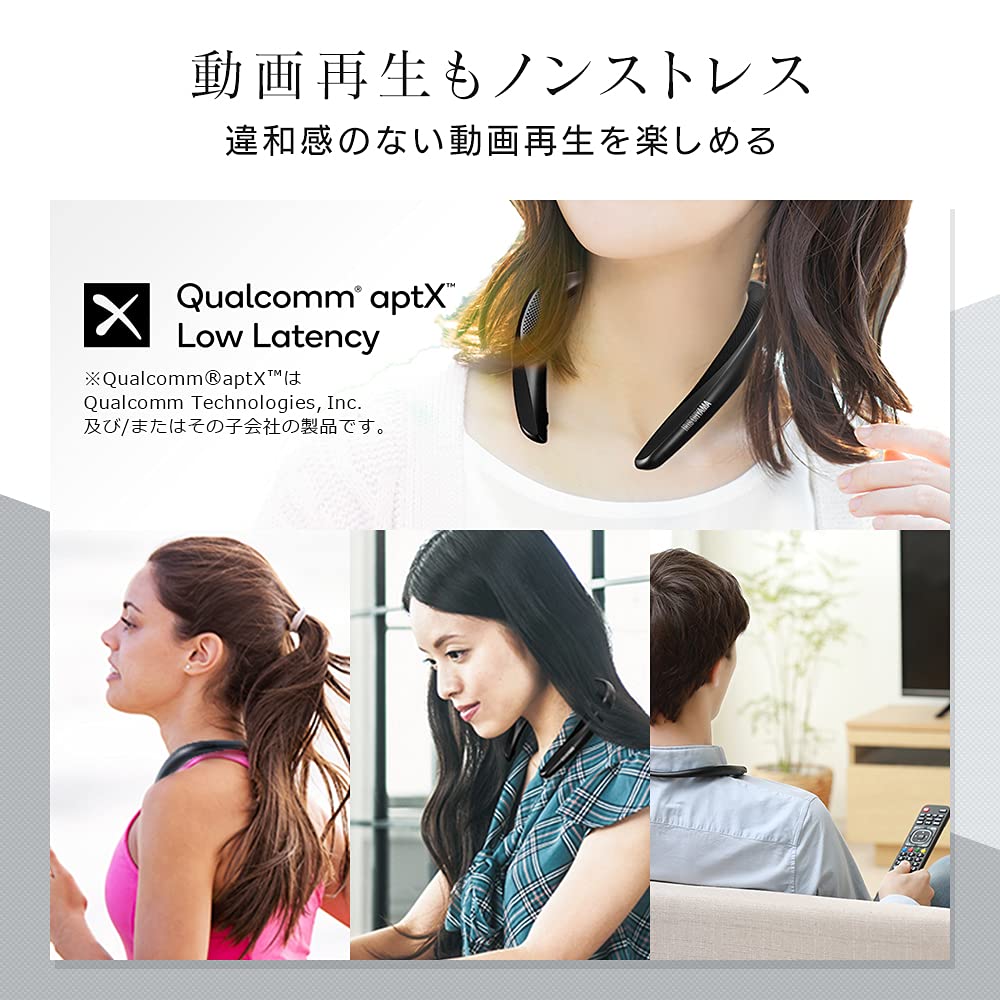 IRIS OHYAMA Wearable Speaker Not (Transmitter Included), Black, MKH-150N