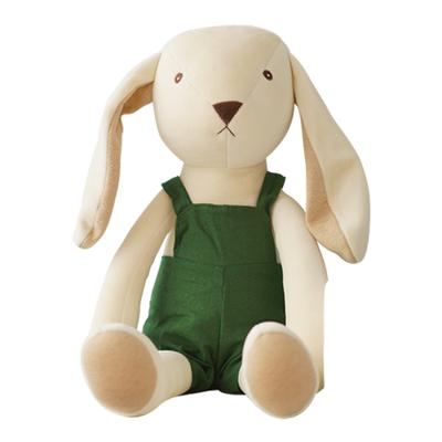 Hwaumbebe Rabbit Attachment Doll, Green Overalls, Korean Baby Products