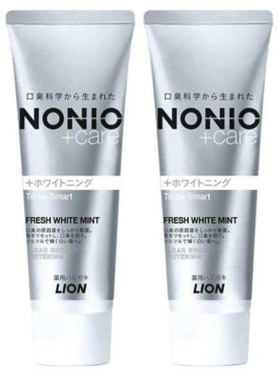 

[Value Pack] N O N I O Plus Whitening [Quasi-drug] Toothpaste (Contains high concentration fluoride 1450ppm) 130g x 2-pack