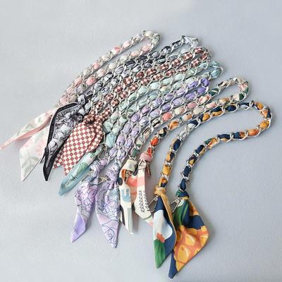 Noua modă de brand pentru femei, geantă de mână, accesorii, lanțuri, detașabile, florale, auriu-argintiu, metalice, curea de mătase, lanțuri DIY pentru femei, mânere pentru geantă de mână