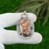 Oval Ocean Jasper Gemstone Mother Elegant Engagement New Pendant Sterling Silver