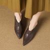Fashion NEW Spring/Autumn Women Pumps Pointed Toe Kitten Heel Shoes Split Leather Shoes for Women Solid Slip-on High Heel Handmade Shoes