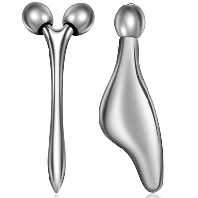 FUIAD Gesichtswalze, Kleinere Gesichtswalze, Y-förmige Schönheitsrolle für Gesicht und Körper, Kein Aufladen erforderlich, Wasserdicht, Unisex, Lymphatisch, Cellulite, Fa