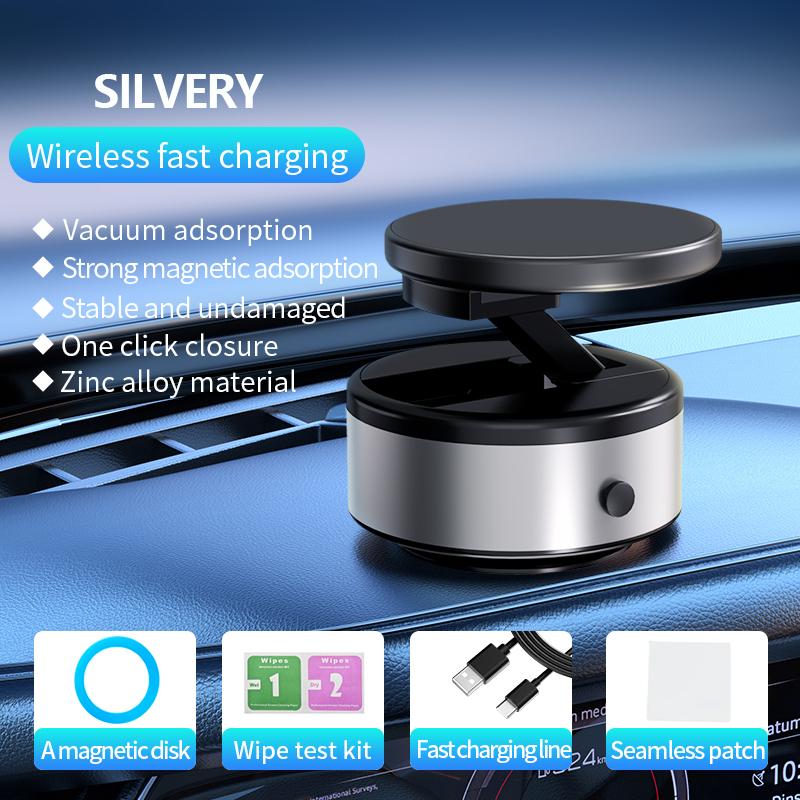 Magnetic Vacuum Suction Cup Phone Holder Universal Car Mount Foldable Bracket Car Interior Accessories for IPhone Android