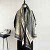 High-end imitation cashmere scarf women's new winter printing thickened warm scarf versatile air-conditioned room sweet girl shawl