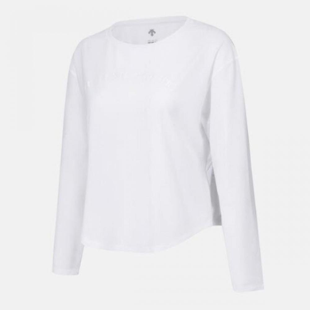 

DeScenTe футболка с длинным рукавом Cqk Sq122pTl14 WhT женская футболка с принтом белая 85