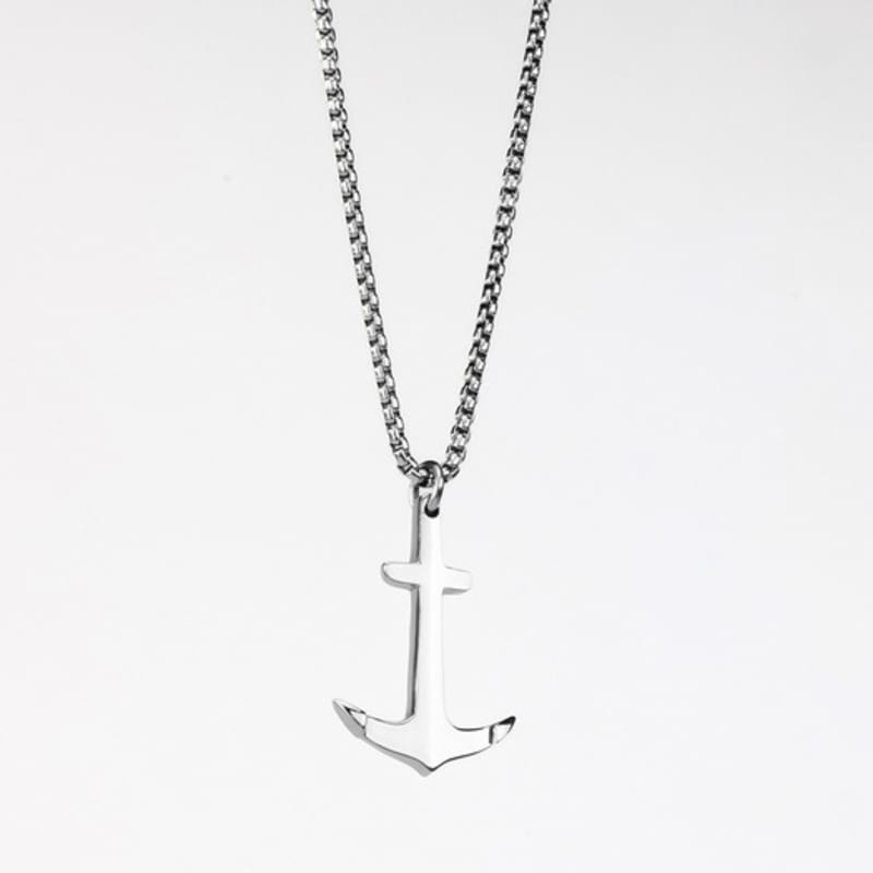 PIG & HEN Anchor Necklace - Silver X Silver