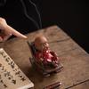 Charming Zen Buddha Tea Pet Ornament with Rocking Chair Incense Burner for Tea Table Accessories