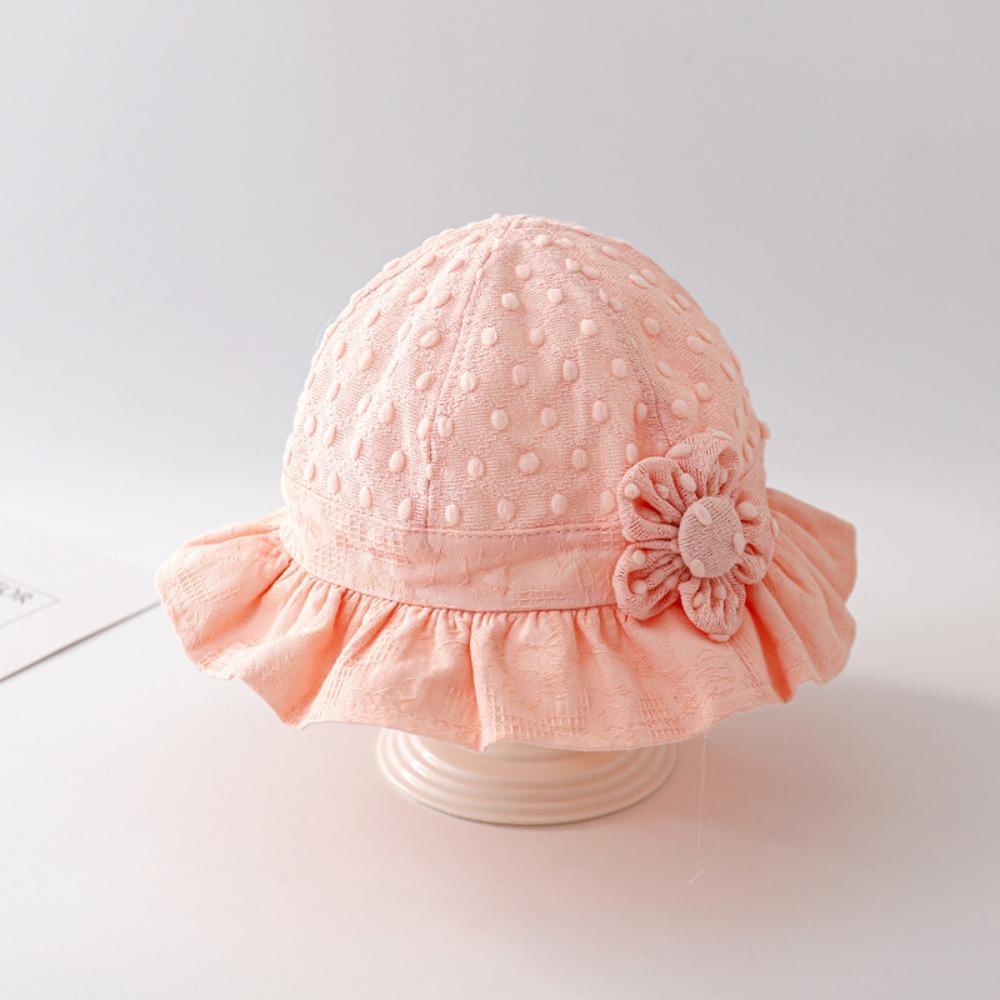 Ruffle UV Protection Fisherman Cap Flower Baby Hat Summer Princess Baby Sun Hats