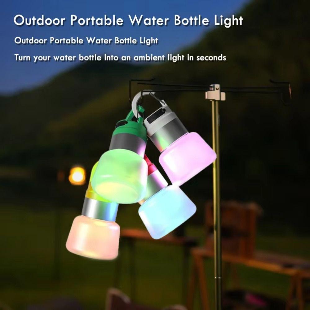 Flowing Light Outdoor Camping Light USB Portable Water Bottle Light  Outdoor Activities