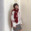 Christmas Gift Japanese Style Knitted Wool Scarfs Women's Autumn and Winter Korean Style Long Thickened All-match Scarfs