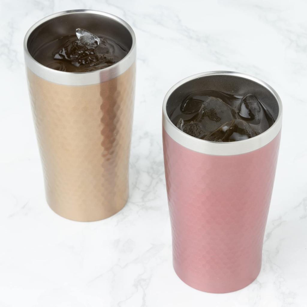 maebata luxe Pair Thermo Tumbler Gold & Pink 340ml 51432