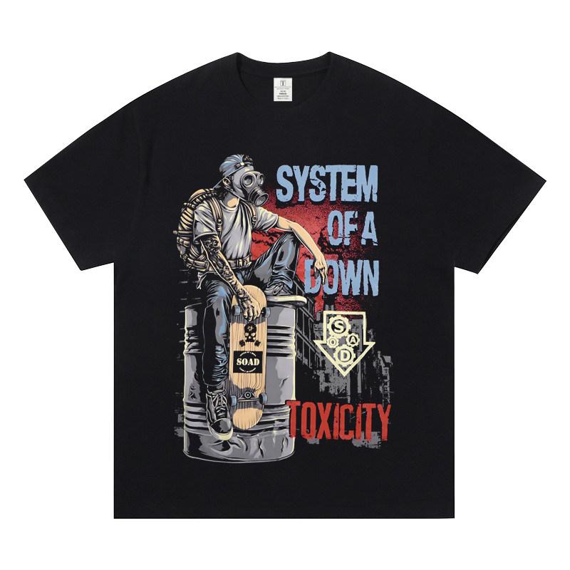 System of A Down Collapse of The System Band Shortsleeved Tshirt World Rock European and American Metal Jacket M