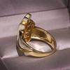 Hot-selling New Models, Copper-plated Gold Zircon Geometric Women's Rings, Popular Jewelry In Europe and America