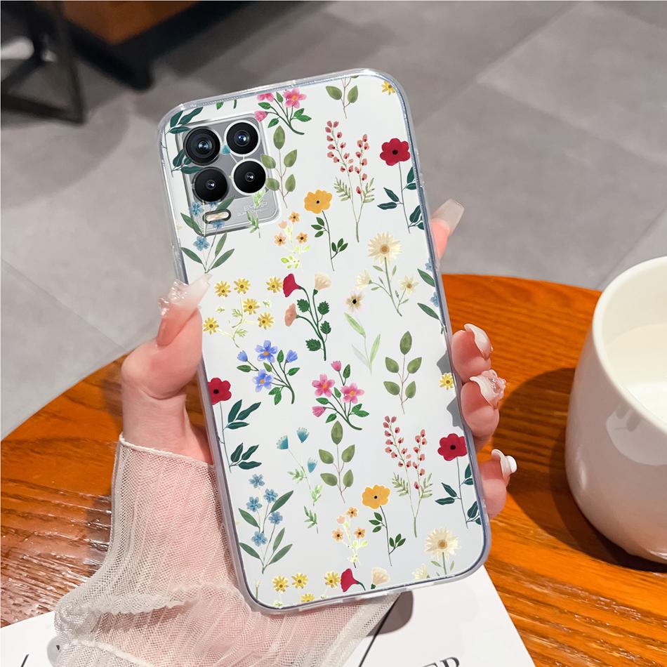 Für Realme 8 Pro Handyhülle Kreatives Tintenbild Weiches TPU Klares Silikon Anti-Drop Rückseite Für Realme8 4G 5G 8Pro Funda Capa