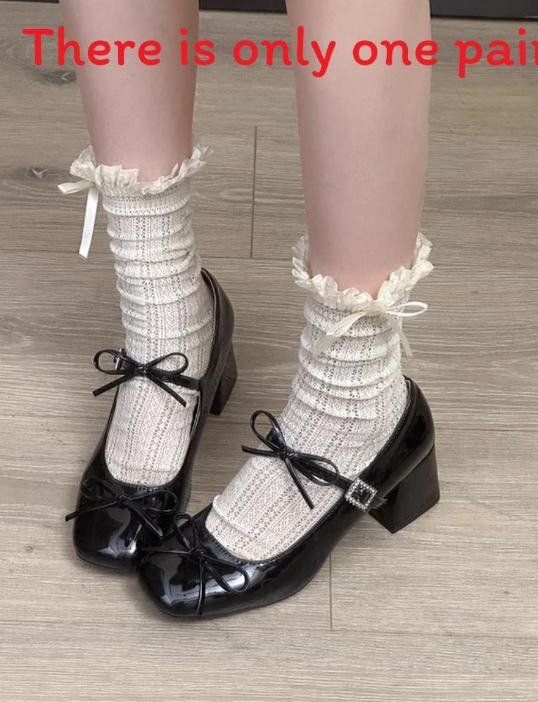 French Silver Mary Jane Shoes For Women Summer Elegant Low Heel Dress Footwear