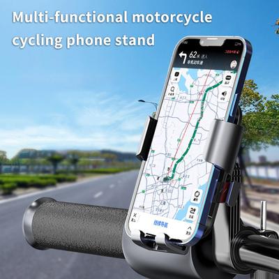 Evrensel Motosiklet Telefon Tutucu 360 Derece Dönebilen Navigasyon Braketi Scooter Telefon Klipsi Bisiklet Sürüşü Motosiklet Scooter Bisikletçilik İçin
