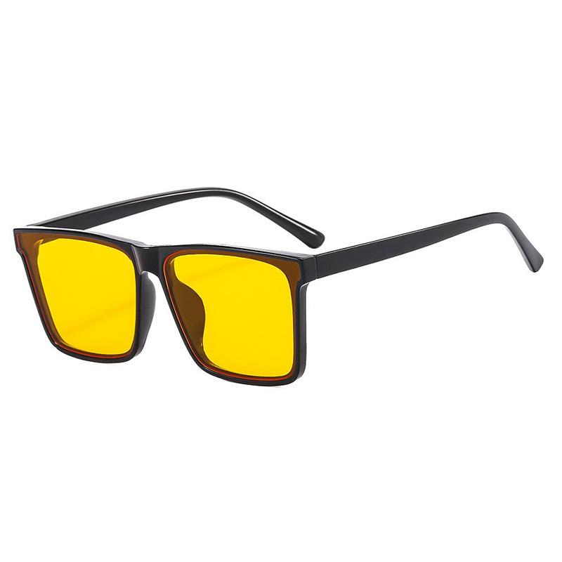 2026 Korean-Style Women s Square Frame Sunglasses for Large Faces with UV Protection Non-Polarized черная рамка порно