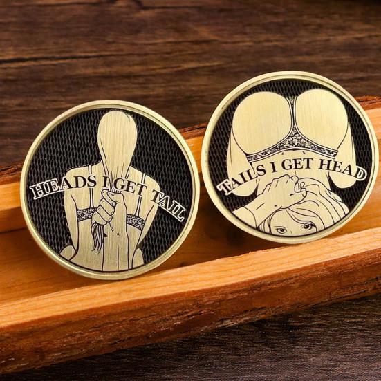 Adult Love Challenge Coin Sexy Heads And Tails Coin Double-Sided Adult Coin