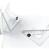 4 Pcs Plastic Ruler Set Math Geometry Set Triangle Ruler Drawing Tool Drafting Supplies for Artists and Students