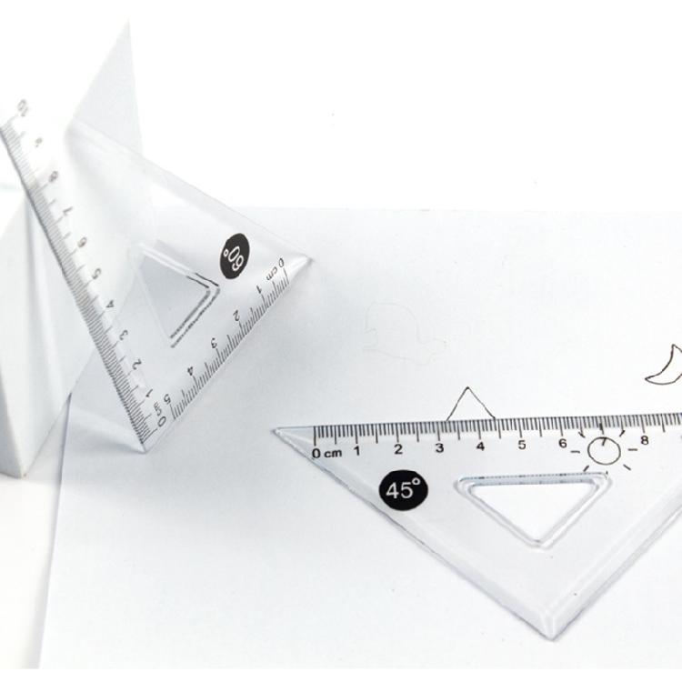 4 Pcs Plastic Ruler Set Math Geometry Set Triangle Ruler Drawing Tool Drafting Supplies for Artists and Students