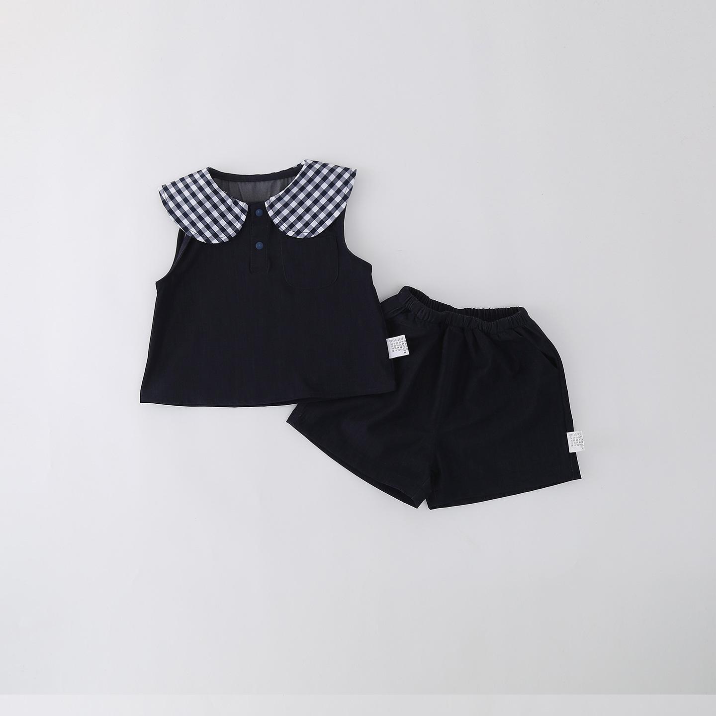 2026 Summer Baby Girls  Stylish Vest & T-Shirt Two-Piece Set 90 CM