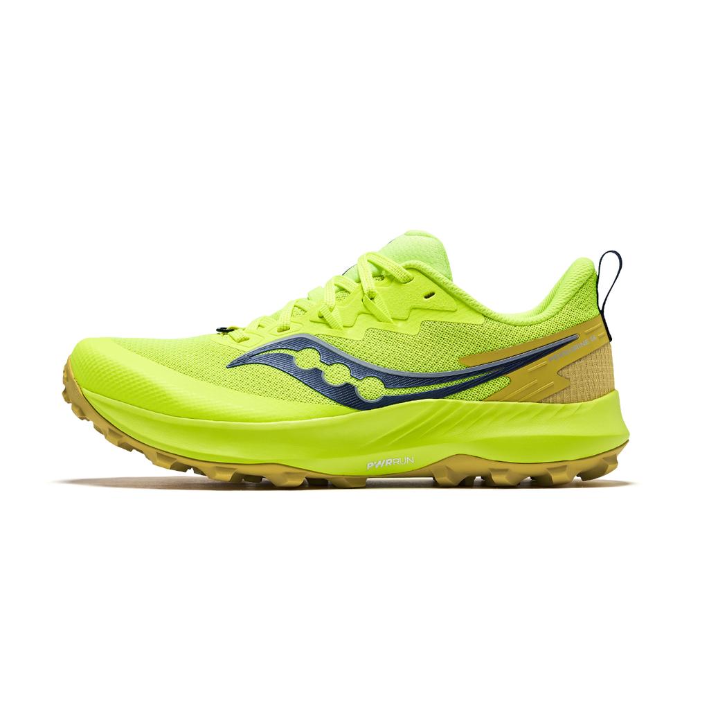 Saucony Peregrine 14 Multifunctional Professional Trail Running Shoes Men Sneakers Fluorescent-Green Blue S20916-220