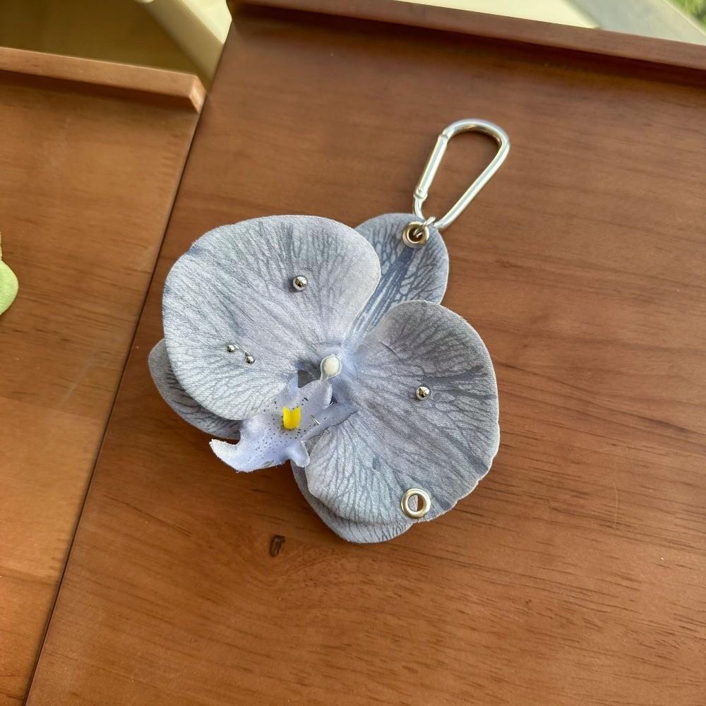Dekorace na batoh Klíčenka s orchidejí Phalaenopsis Dárky Simulace Květinový přívěsek Taška
