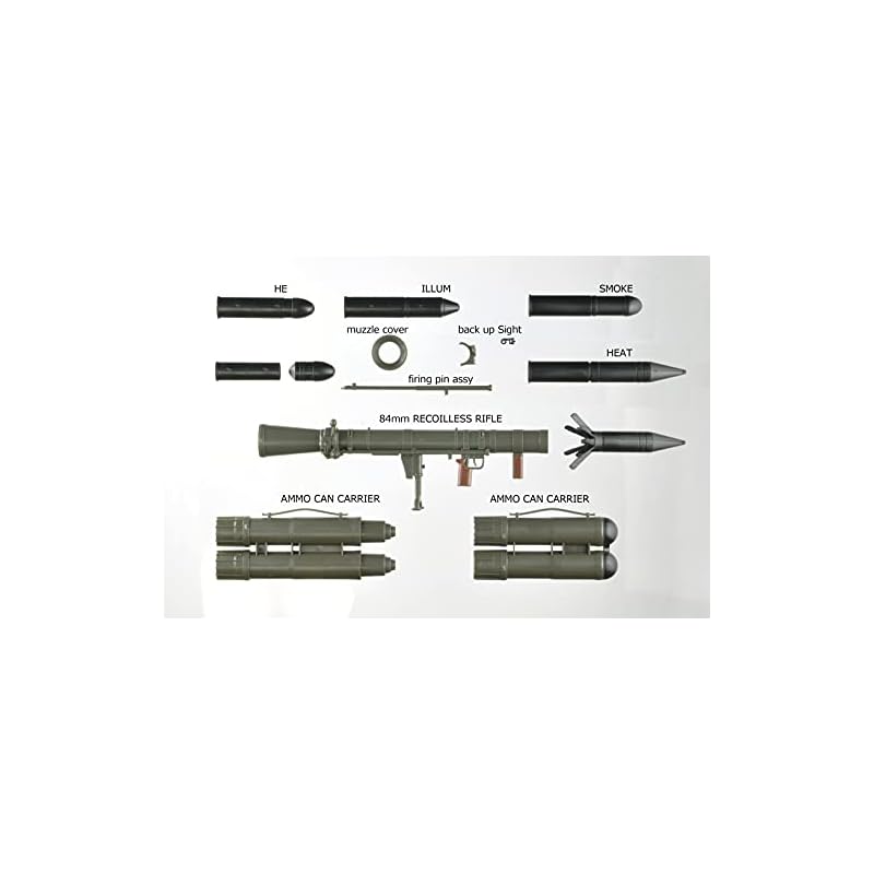 Little Armory LA073 84mm Recoilless Rifle M2 Type Plastic Model 315360