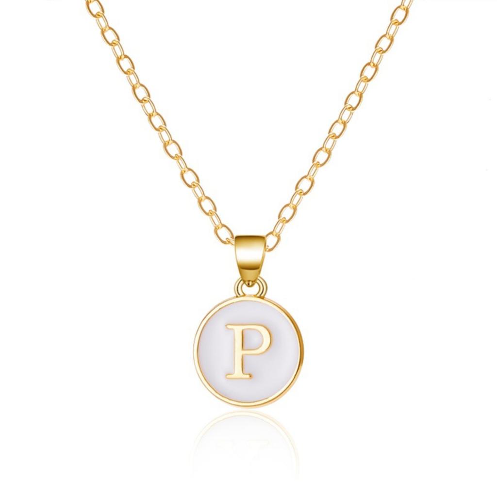 Stainless Steel Necklace With 26 Alphabet Characters