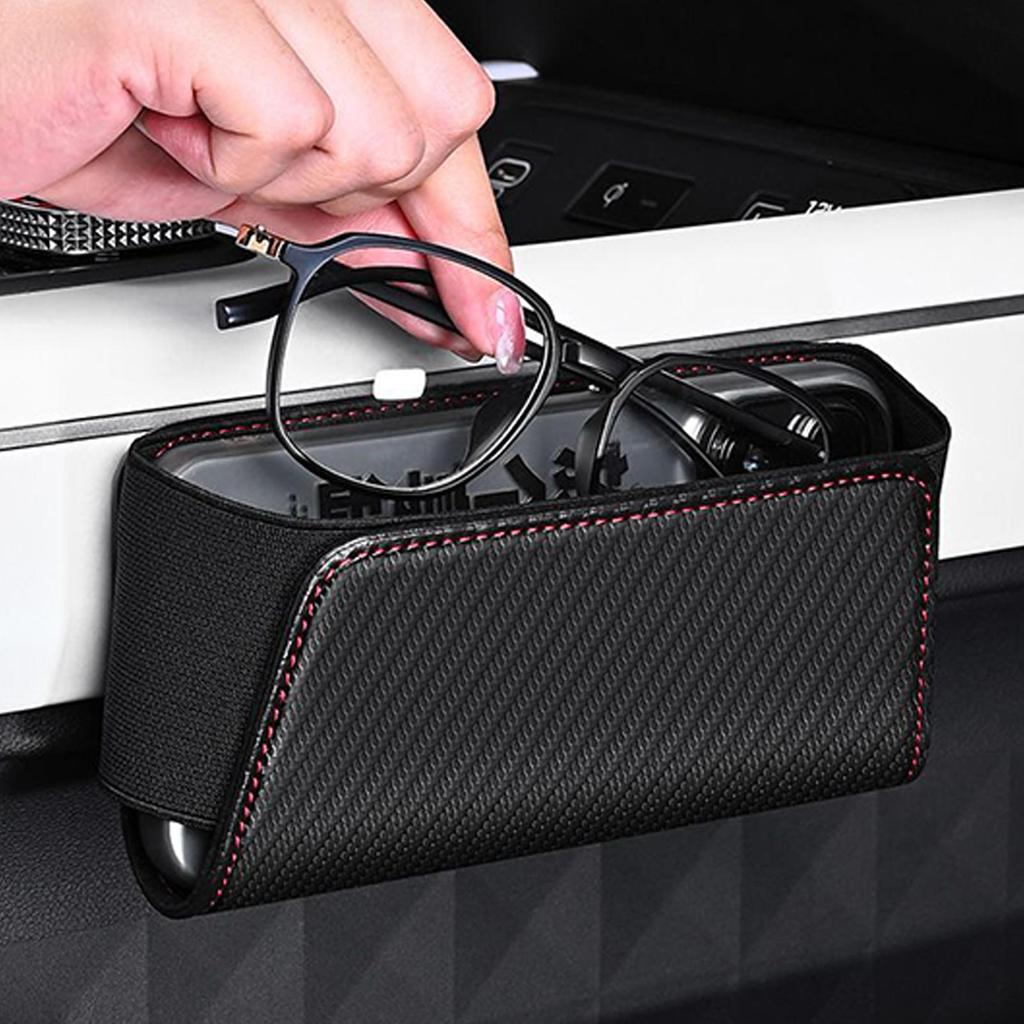 Back Of Seat Car Organizer Self-Adhesive Automotive Behind Seat Storage Bag for Phone Seatback Organization Box Bag for Truck