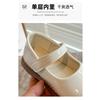 Kids Glossy Leather Velcro Non Slip Soft Sole Casual Mary Jane Shoes