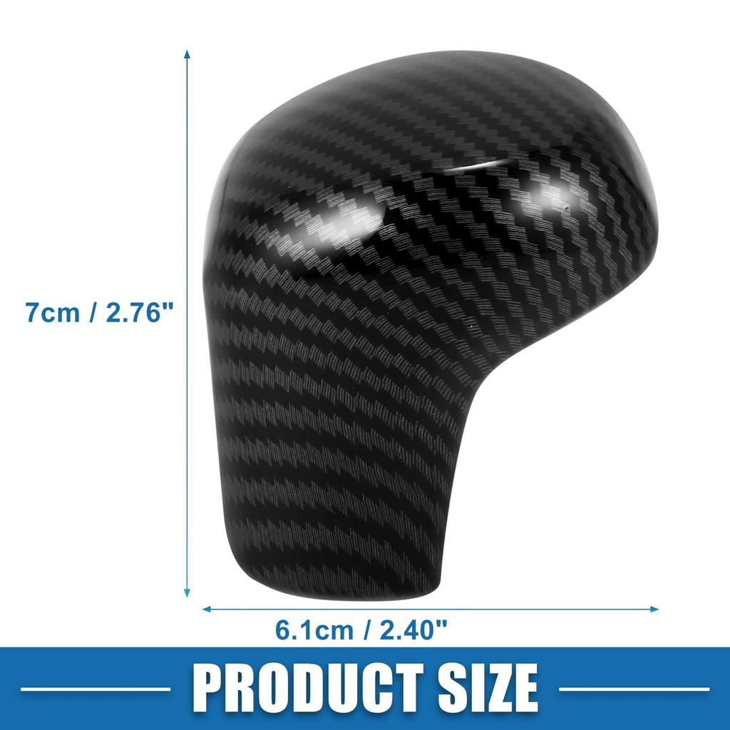 ACROPIX Gear Shift Knob Cover Auto Derailleur Lever Trim ABS Carbon Fiber Pattern Black