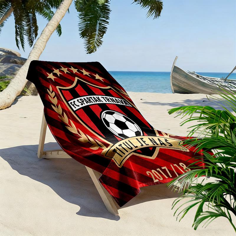 Asciugamano da Spiaggia Stampato FC Spartak Trnava, Asciugamano Grande Morbido ad Asciugatura Rapida per Spiaggia Campeggio Nuoto