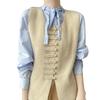 Women's Round Neck Sleeveless Wool Vest - 100% Pure Wool, High-End Feel, Perfect for Layering