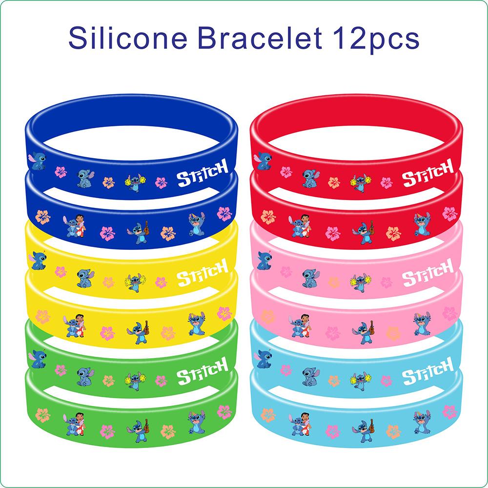 Lilo Stitch Kids Birthday Party Favors Gifts Slap Bracelets Stamps Reusable Straws Keychains Gift Bag Pinata Filler Baby Shower
