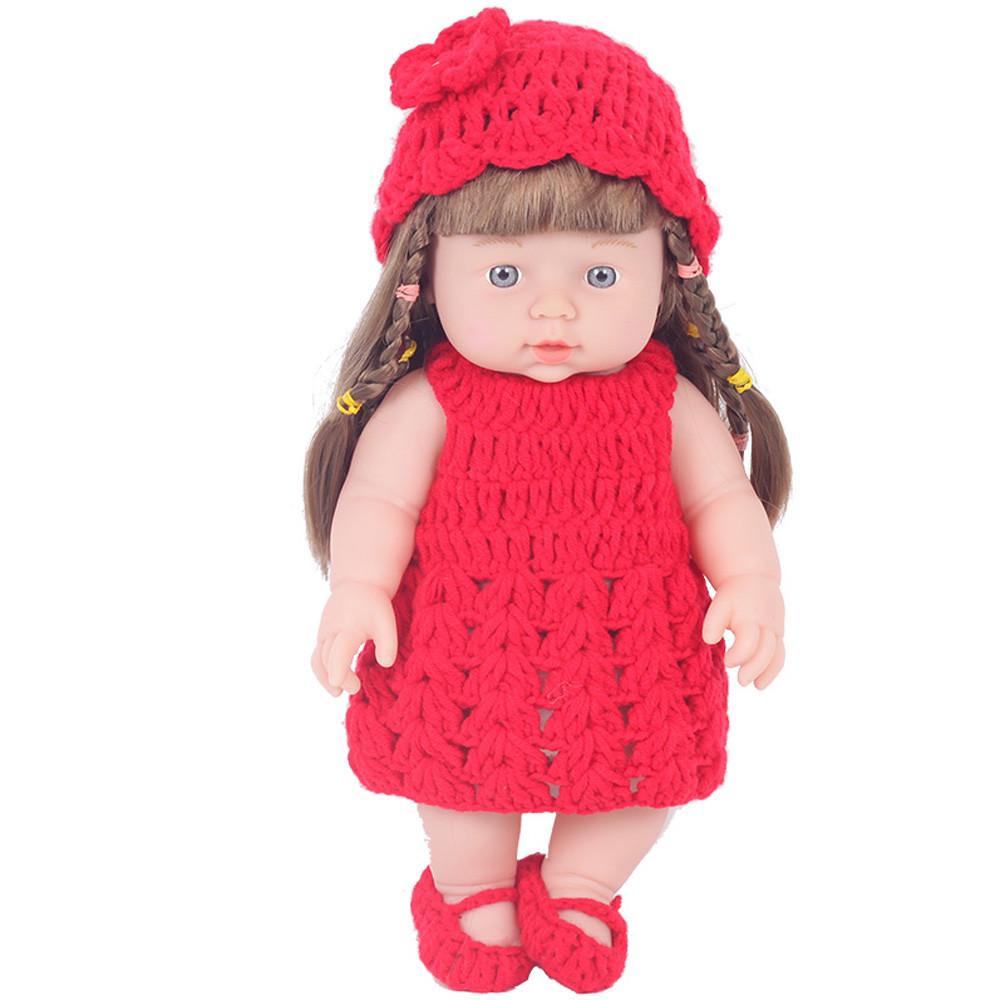 

Новорожденный ребенок кукла подарок игрушка мягкий винил силикон реалистичный ребенок девочка красный